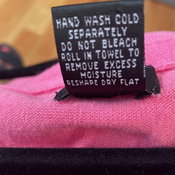 INC Pink Sweater Womens cap sleeve V neck plus Sz 3X Summer lightweight Barbie - Picture 7 of 10